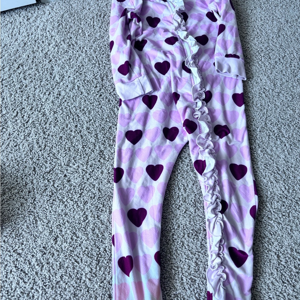 SweetHoney Lavender and Plum Heart Pajama Set